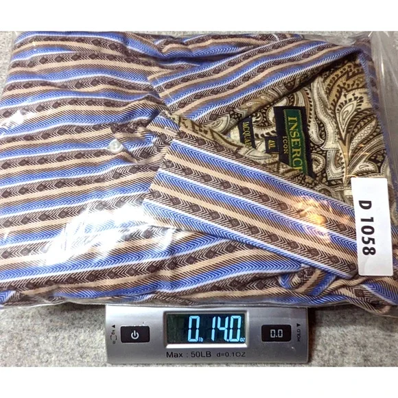 Inserch Icon Big & Tall Jacquard Cotton Men's 4XL Long Sleeve Dress Casual Shirt - Picture 8 of 8